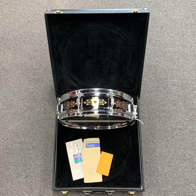 *RARE* 80's/90's Ludwig 3x13 Engraved Black Beauty #84 Piccolo Snare Drum w/ Hard Case image 1