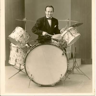 Ludwig and Ludwig Top Hat and Cane, Swing Sensation,  1940s Original Drum Set image 2