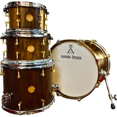 Antonio Drums True Solid Walnut Drum Set - 10x7 / 14x12 / 20x14 image 2