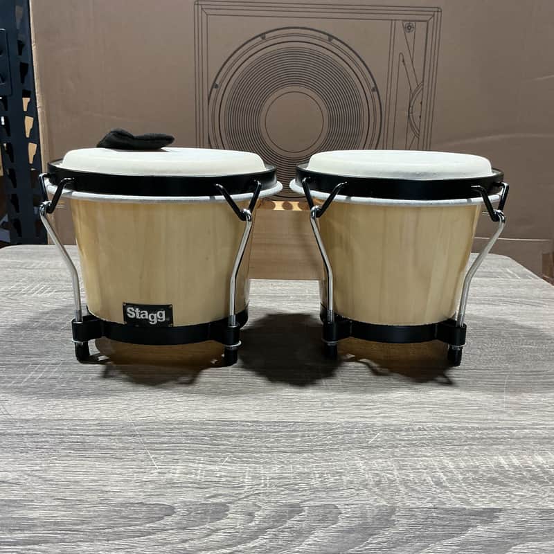 Stagg BW-70-N 6" & 7" Traditional Wooden Tunable Bongo Set - Natural