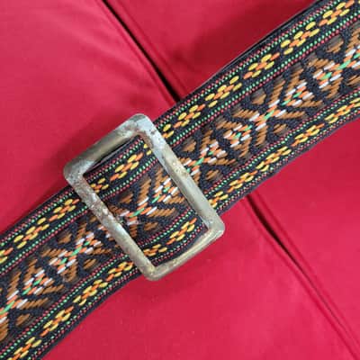 Vintage Ace/Bobby Lee style woven banjo strap - Brown/Multicolor image 6