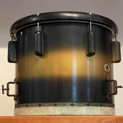 1942 Ludwig & Ludwig Victory 14" Black & Duco Tunable Floor Tom 12x14 image 11