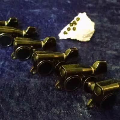 1990s Ibanez Gotoh Cosmo Black Tuners R-hand 6 in Line Tuners image 1