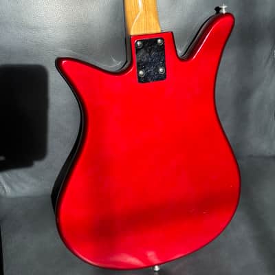 1960s Teisco Del Rey Tulip Vintage MIJ Electric Guitar Red Floral Pickguard image 7