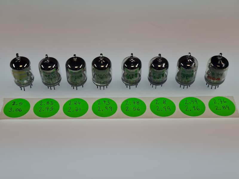 8 x Vintage 6386 Variable Mu Tubes for Fairchild 670/660 (SET A) image 1