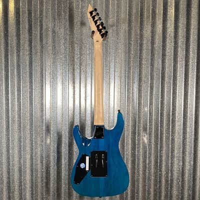 ESP LTD MH-203QM See Thru Blue Quilt Top Guitar MH203QMSTB #2634 Used image 11