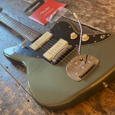 Fender Japan Very Rare 2023 Jasper Olive Metallic Hybrid II Jazzmaster w/ Matching Headstock image 5