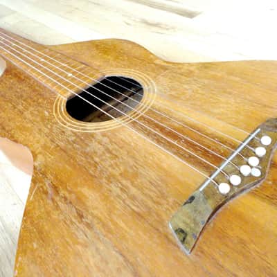 1920's Weissenborn Style 1 Vintage Hawaiian Acoustic Lapsteel Slide Guitar Koa image 6