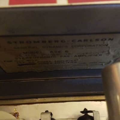 Stromberg-Carlson ASE-6 Preamp and SR445A Tuner mounted tube pre 1950s - Cream & Gold image 5