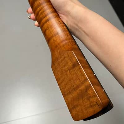 2.9mm frets Striped Ebony Fretboard 22frets 5a Roasted flame Maple guitar neck Radius 12inch Round stainless steel 22 frets Roasted flame Maple guitar neck Striped Ebony fingerboard 25.5inch hole 10mm Radius: 12 inches. image 11