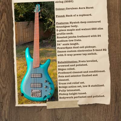 Ibanez SR305E-CUB Soundgear 2020 - Cerulean Aura Burst FULL PRO SET UP! Frets Levelled, Crowned,& Polished, Rolled Edges! image 1