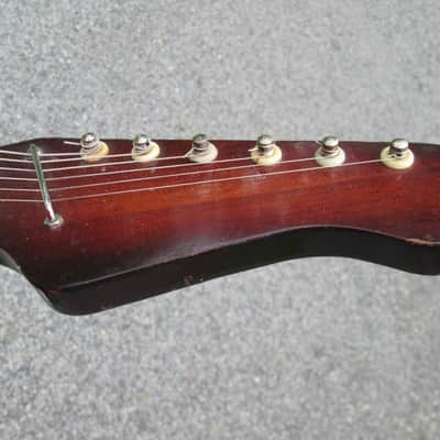 Vintage '60s Kent Teisco Guitar ! CHROME PICKGUARD, Slab Body, & VEG-A-MATIC CONTROLS!  Japan ! image 4