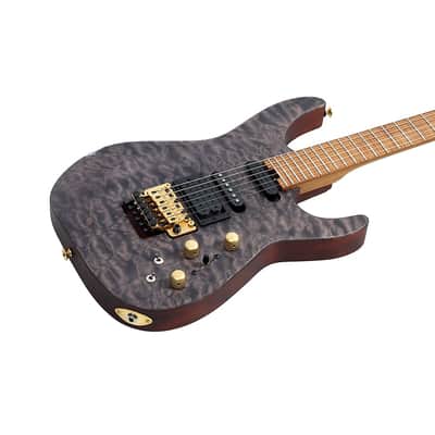 Jackson USA Signature Phil Collen PC1 Electric Guitar Regular Satin Transparent Black image 3