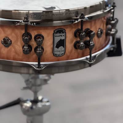 MAPEX BPDLMH4460LPW BLACK PANTHER DESIGN LAB VERSATUS 14X4.58" SNARE DRUM PEACH BURL BURST image 2