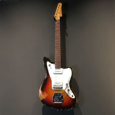 Made to Order - FRANCHIN Neptune guitar Relic Aged 100% Nitro Lacquer (Sunburst/ Black/ White/ Blue/ Green/ Yellow/ Red/ Pink/ Burgundy/ Purple/ Gold/ Silver, etc.) Offset Jazzmaster Style Made in Italy image 5