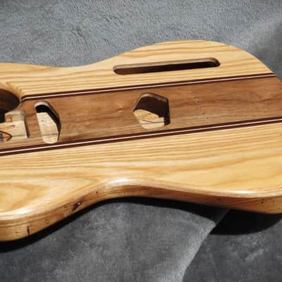 Babik Custom Telecaster Style body, Long board style, Ash on wormy butternut Light weight, Handmade 2026 image 16