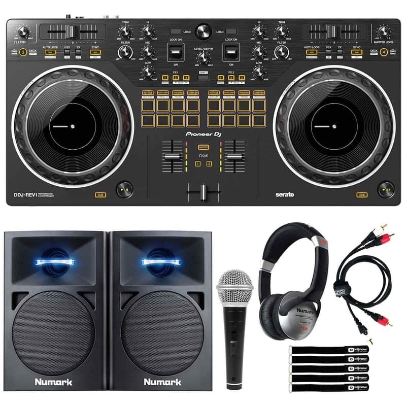 Pioneer DJ DDJ-REV1 Scratch Style 2-Channel Controller w Speakers + Headphones image 1
