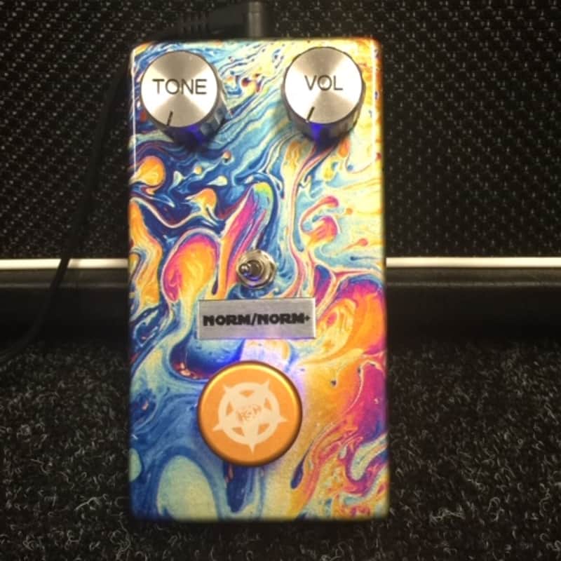 Flattley Guitar Pedals Solaris - Fuzz Pedal with Boost Oil Slick Graphics/Blue Halo Lt image 1