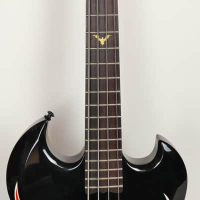Brownsville New York Bat Electric Bass Guitar Hot Rod Flame w/ Gig Bag image 3