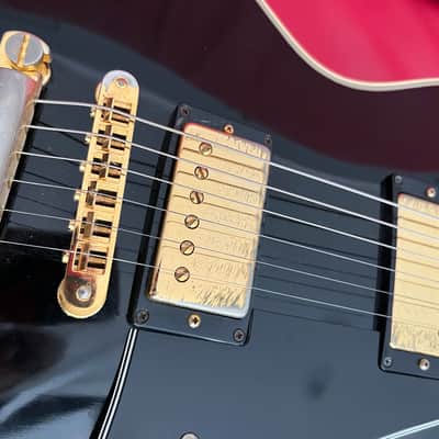 Gibson  Les Paul Custom  1979 maple fretboard fretless wonder Black gold image 9
