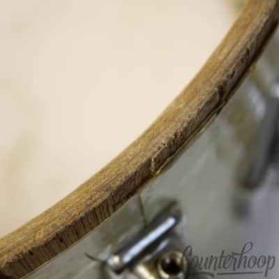 *Pearl 13x9"Tom Drum WMP Wood-Fiberglass Tom Drum White Marine Vintage 70s Japan image 11