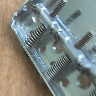 Vintage 1960s Fender USA Tele Ashtray 3 Saddle Guitar Bridge Plate Natural Relic image 6