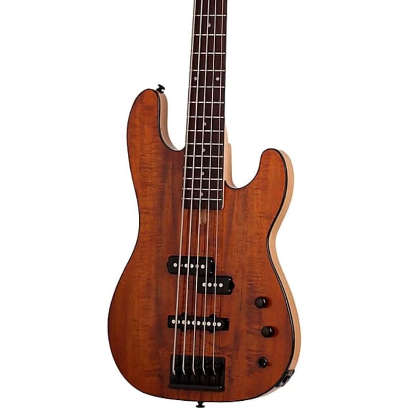 Schecter Guitar Research Michael Anthony MA-5 Koa 5-String Electric Bass Natural image 1