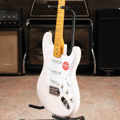 Squier Classic Vibe '50s Stratocaster Electric Guitar - White Blonde image 11