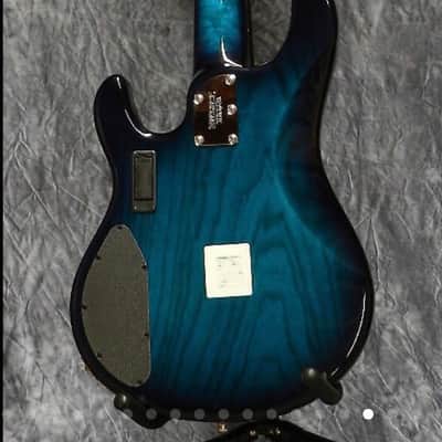 Ernie Ball MusicMan BFR StingRay 5H 20th Anniversary Tahitian Quilt. #6 of 10 StingRay 5H 2007 Tahitian Blue Quilt-Matching Headstock-Tahitian Blue Birdseye Neck image 2