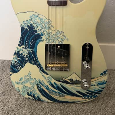 Fender Japan Esquire “The Great Wave Off Kanagawa” Hokusai RARE In the US! image 1