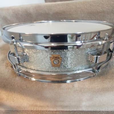 Ludwig Vintage 1962 Jazz Combo 3 X 13 Snare Drum, Silver Sparkle, COB Hoops - Mint! image 8