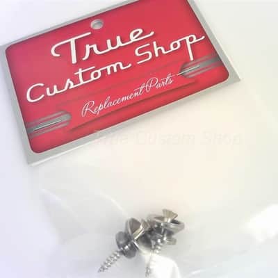 True Custom Shop® Original Vintage-Style Chrome Strap Buttons for Fender Stratocaster & Telecaster image 6