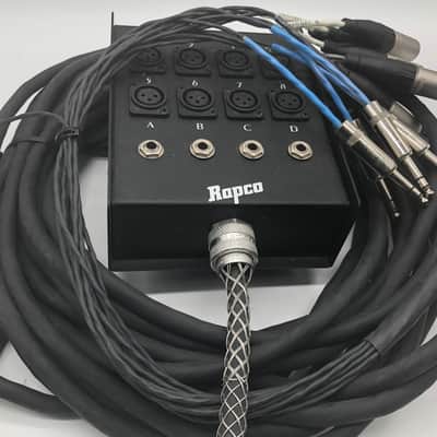 RapCo 12-Channel (8x4) Signal Series Fan to Box Audio Snake with 1/4 Inch Returns - 50 Foot image 1
