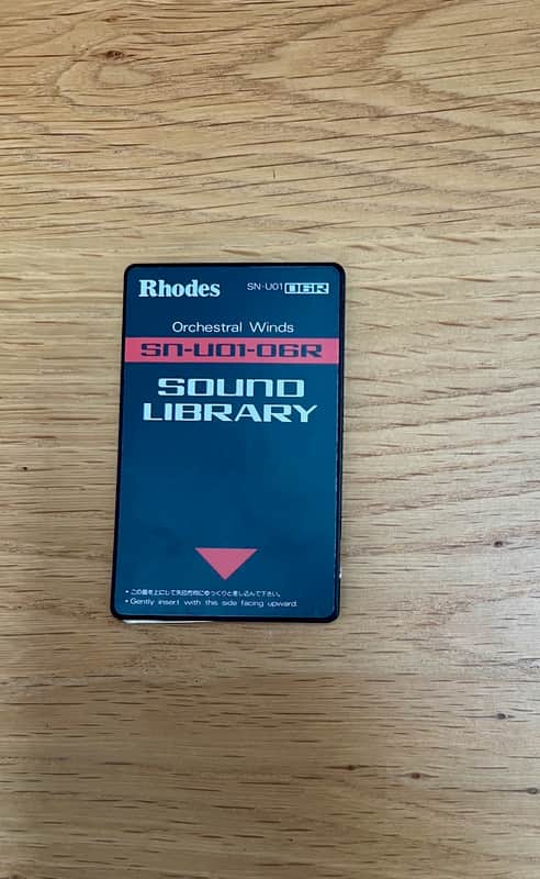 Roland SN-U01-06R Orchestral Winds Data Card for U-110 U-20 U-220 D-70 image 1