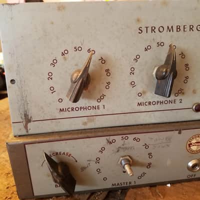 Stromberg-Carlson AU35 AU-35 Tube PA Amp Pre Mixer 30 Watts Mono HUGE 1950s - Grey Steel image 7