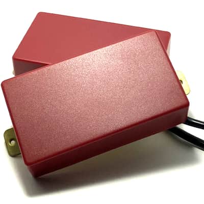 Dragonfire Volt Buckers HH Set, Passive Ceramic Humbucker Bridge + Neck Pickups ~ Solid Cover Red image 1