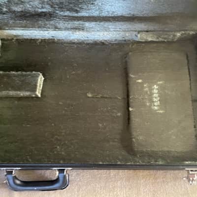 Vintage 1970’s Yamaha Hardshell Guitar Case Black Tolex with Green Interior May Fit SX SC SF SG SL Strat image 3