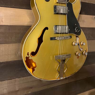Gibson Epiphone ES 175 Premium Relic Hollow Body Jazz Box Gibson Gold Top Gold Nitro Repaint image 13
