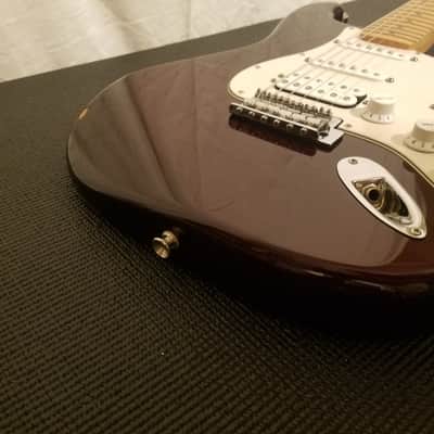 Fender Standard Stratocaster HSS 2006 60th Anniversary Midnight Wine Red Humbucker Maple Neck MIM image 4