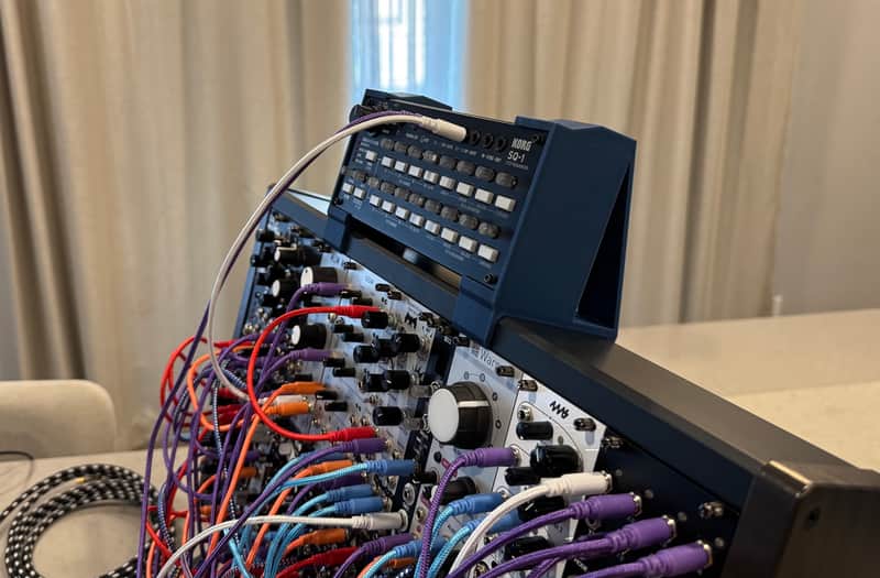 Korg SQ-1 Mount / Stand for Arturia RackBrute 3U / 6U Case (space blue) image 1