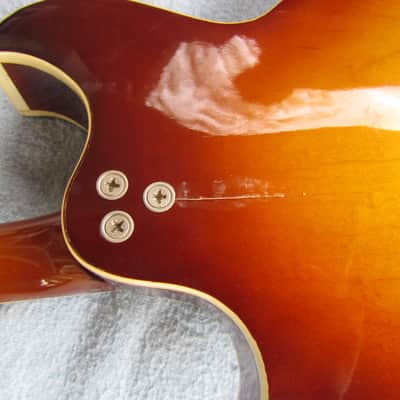 Harmony H425 Batwing Mandolin W/Original Chipboard Case 1972? Vintage Harmony H 425 Mandolin Made In The USA image 9