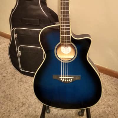 Daisy Rock DR6278 Wildwood Royal Blue Burst acoustic electric cutaway guitar image 1