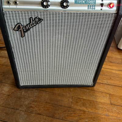 1979 Fender Musicmaster Bass Amp 12-Watt 1x12" Silverface image 1