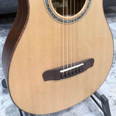 Dowina Cocobola Bona Vida Acoustic Guitar Old Stock Sitka/Cocobolo Parlor Sized with Custom Italian Hardshell Case image 8