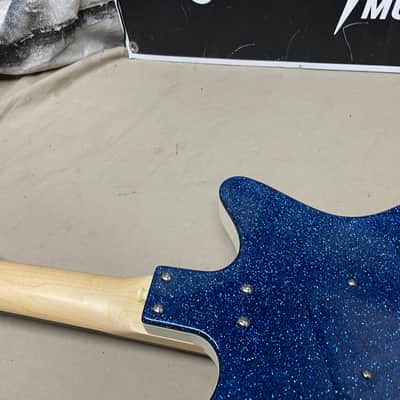 Danelectro 59M 12SDC 12-string Guitar MIK Made In Korea Blue Sparkle image 16