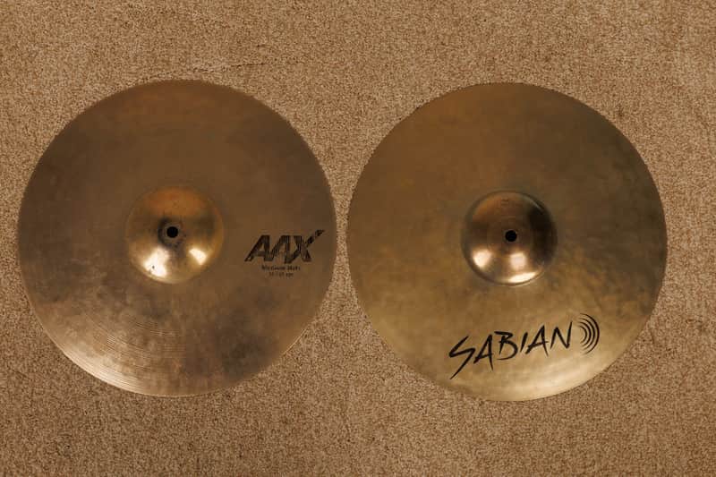 Sabian 14" AAX Medium Hi Hats 966g 1338g image 1