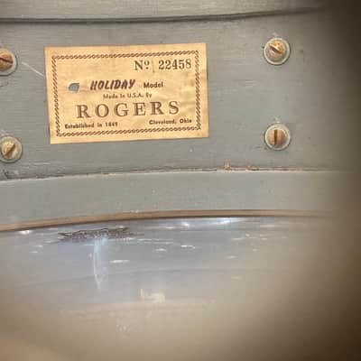 Paul "Jamo" Jamieson's Rogers - 5x14" PowerTone Model White Marine Pearl Snare Drum 1965 image 8