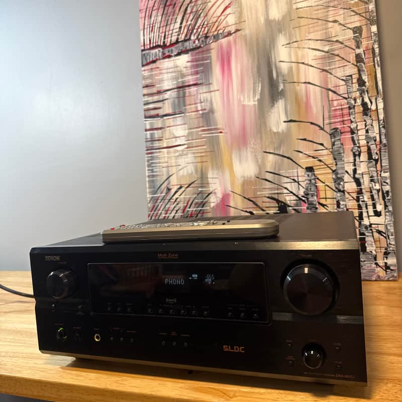 Denon DRA-697CI AM FM XM Stereo Home Theater Black Receiver bundle SLDC Multi Zo image 1