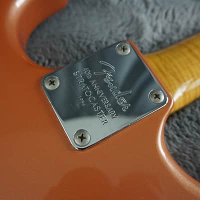 Fender Japan ST-62AS/H 40th Anniversary 1994 Stratocaster Copper Metallic Matching Headstock Foto Flame Neck image 17