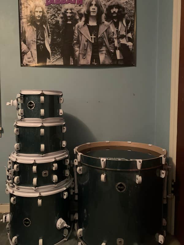 Crush drum set chameleon 5 piece with Evan’s heads! Crush drums 2000’s image 1